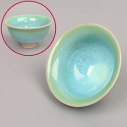 Сунская пиала (обливная глазурь, глиняная пиала в глазури с красивым узором) №1413